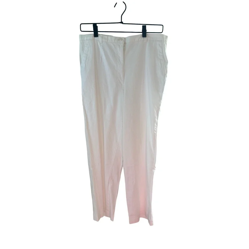 Sag Harbor Stretch White Tapered Dress Pants Size 12, Casual, Spring, Office